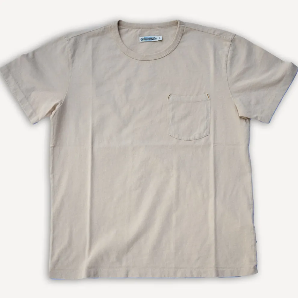 9 Ounce Pocket T-Shirt Cream