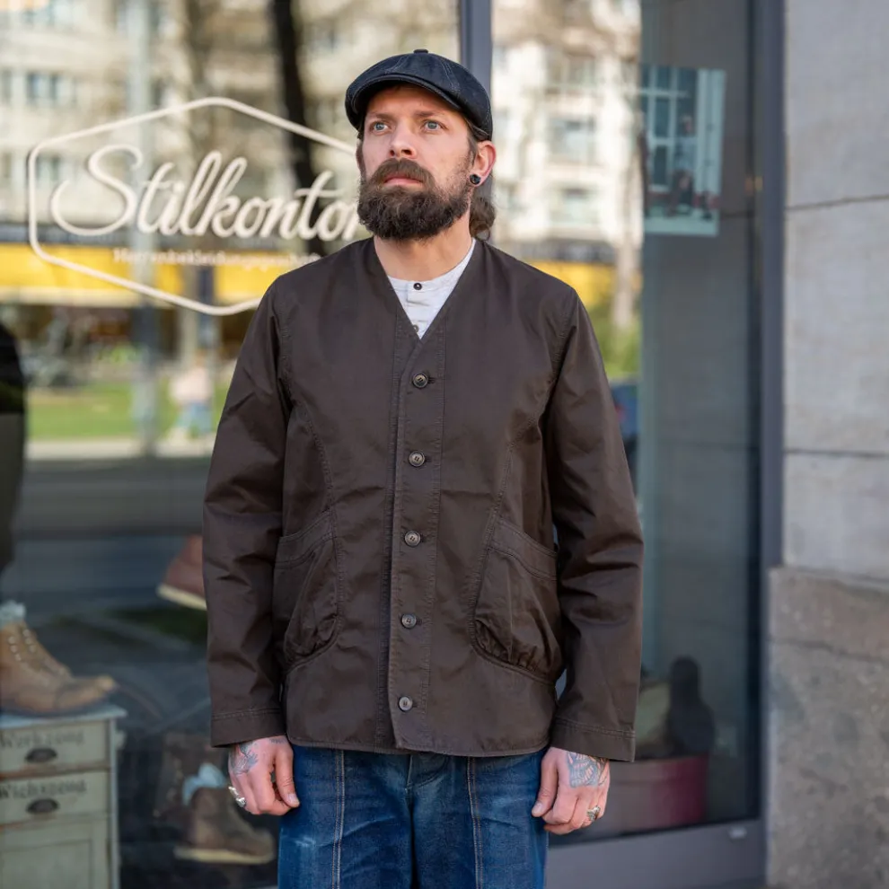 Bernard Loose Fit Light Jacket Coffee Brown