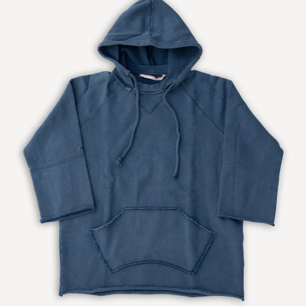 Boxing Hooded Sweatshirt 3/4 Vintage Navy