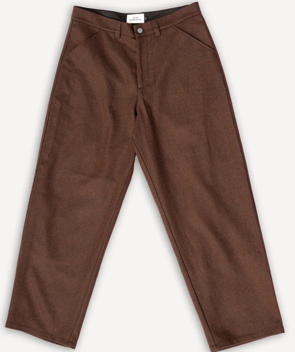 Carlo Trousers Lambswool Marron