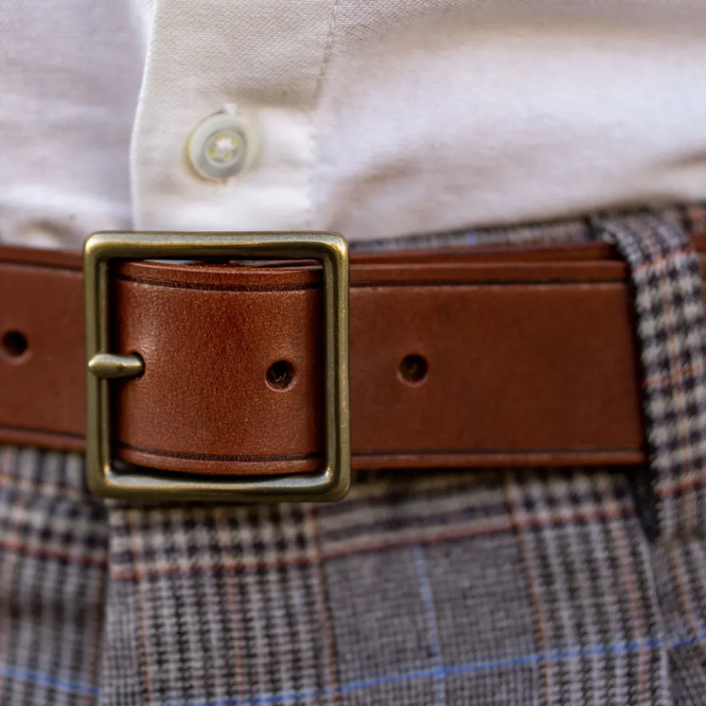 Chinogürtel 3,5cm Braun