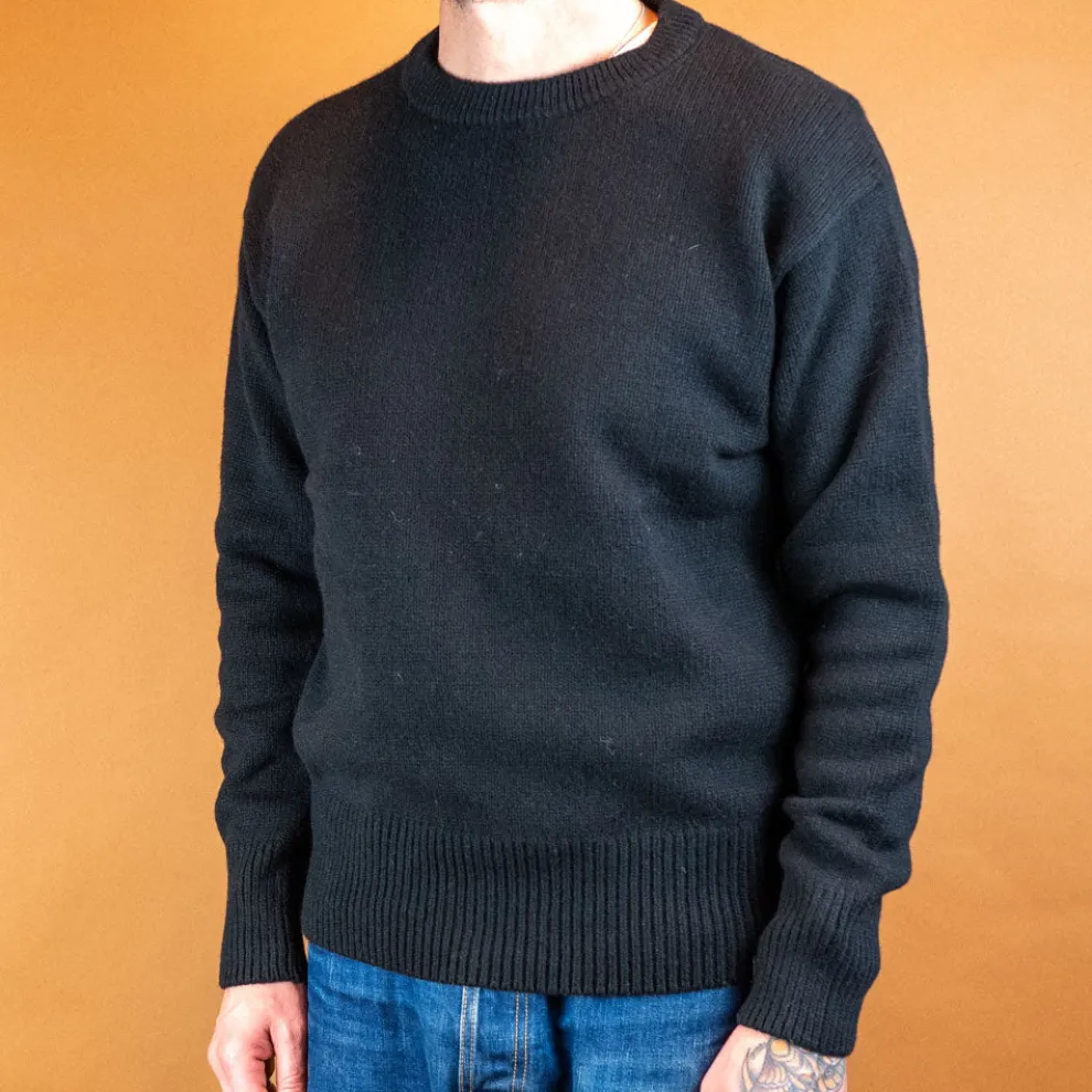 Classic Crewneck Pullover Merino/Cashmere Deep Black