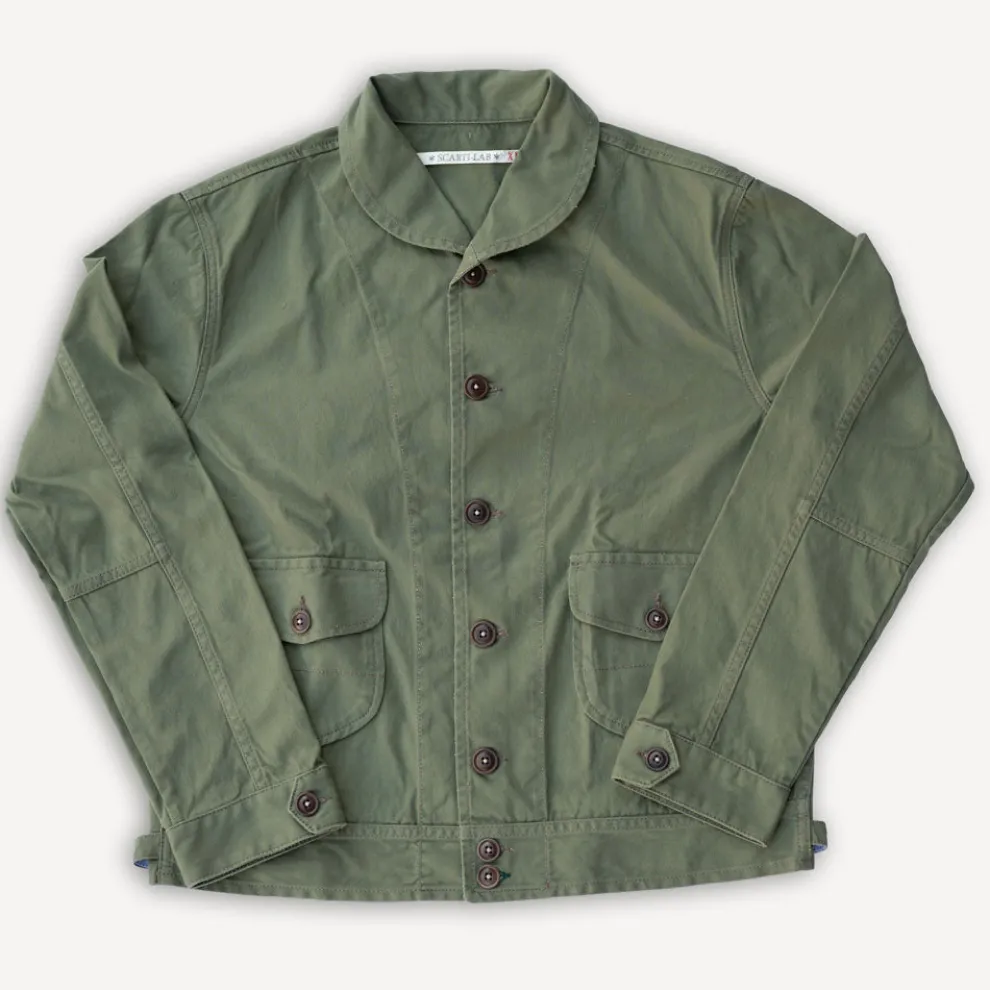 Cotton Canvas Jacket Green