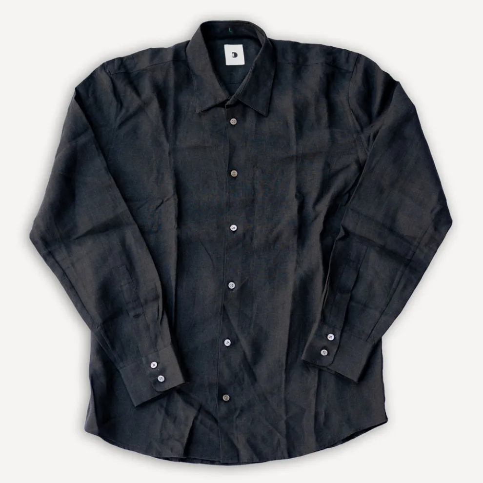 Feel Good Shirt Organic Linen Black