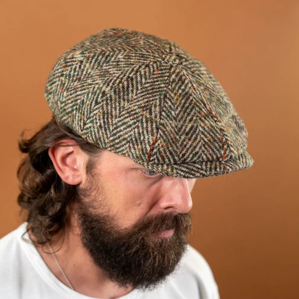 Hatteras Classic Herringbone Wool Schirmmütze Green/Grey