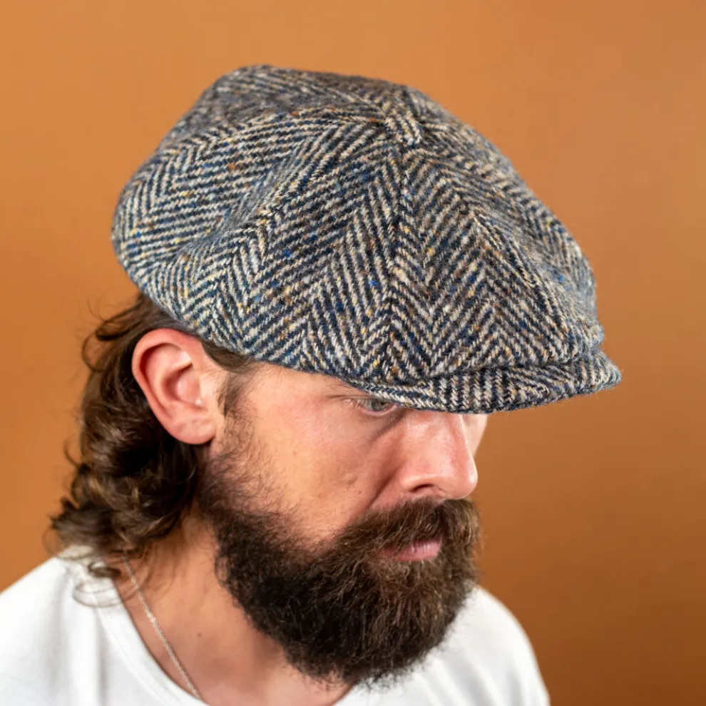 Hatteras Classic Herringbone Wool Schirmmütze Blue/Grey