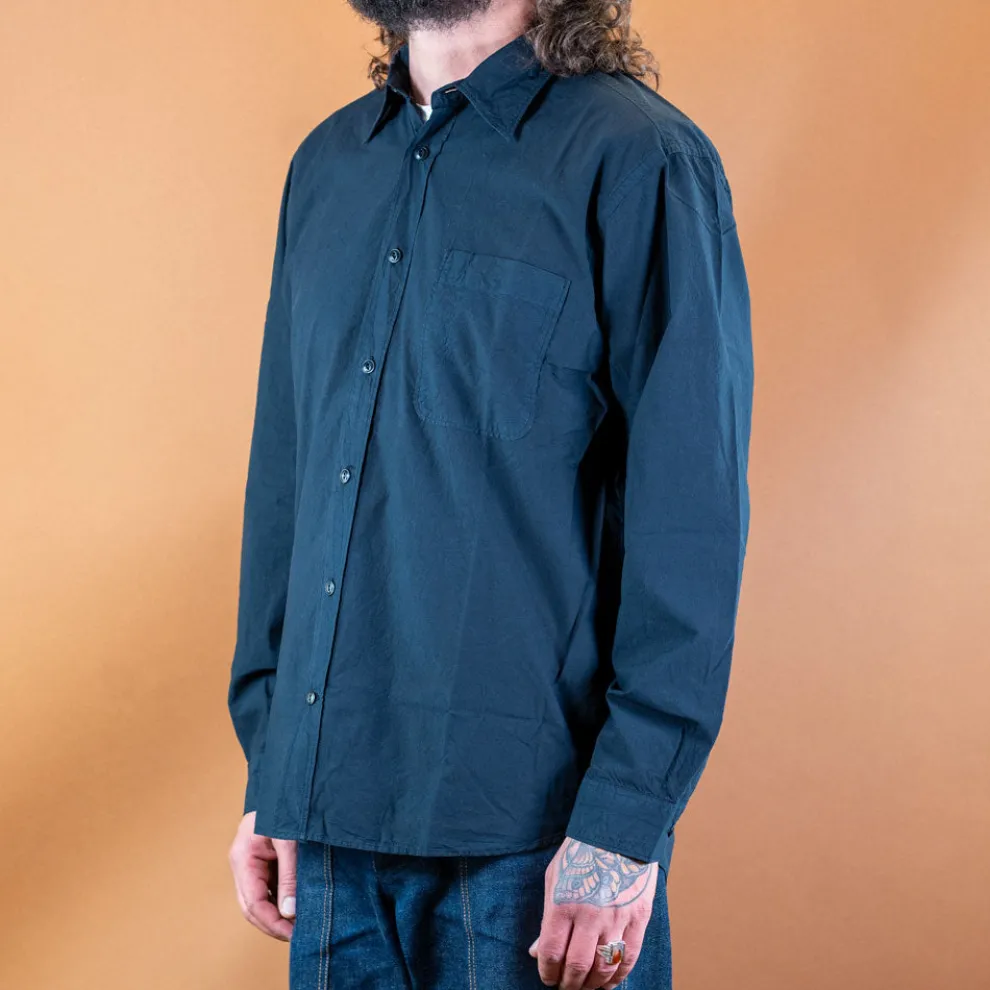 Hemd Bio-Baumwolle Popeline Dark Navy