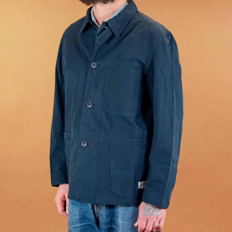 Jacke Bio-Baumwoll Popelin Navy