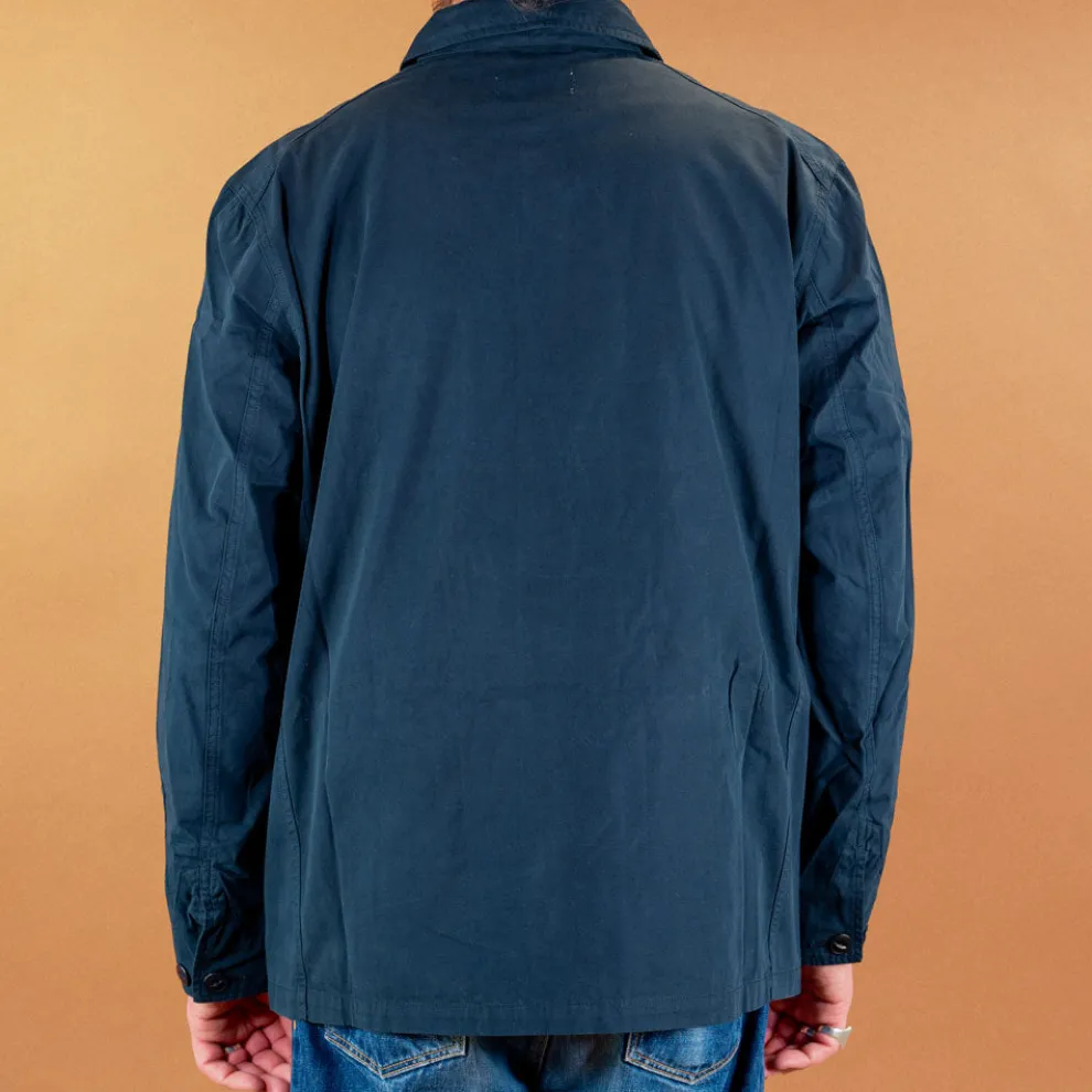 Jacke Bio-Baumwoll Popelin Navy