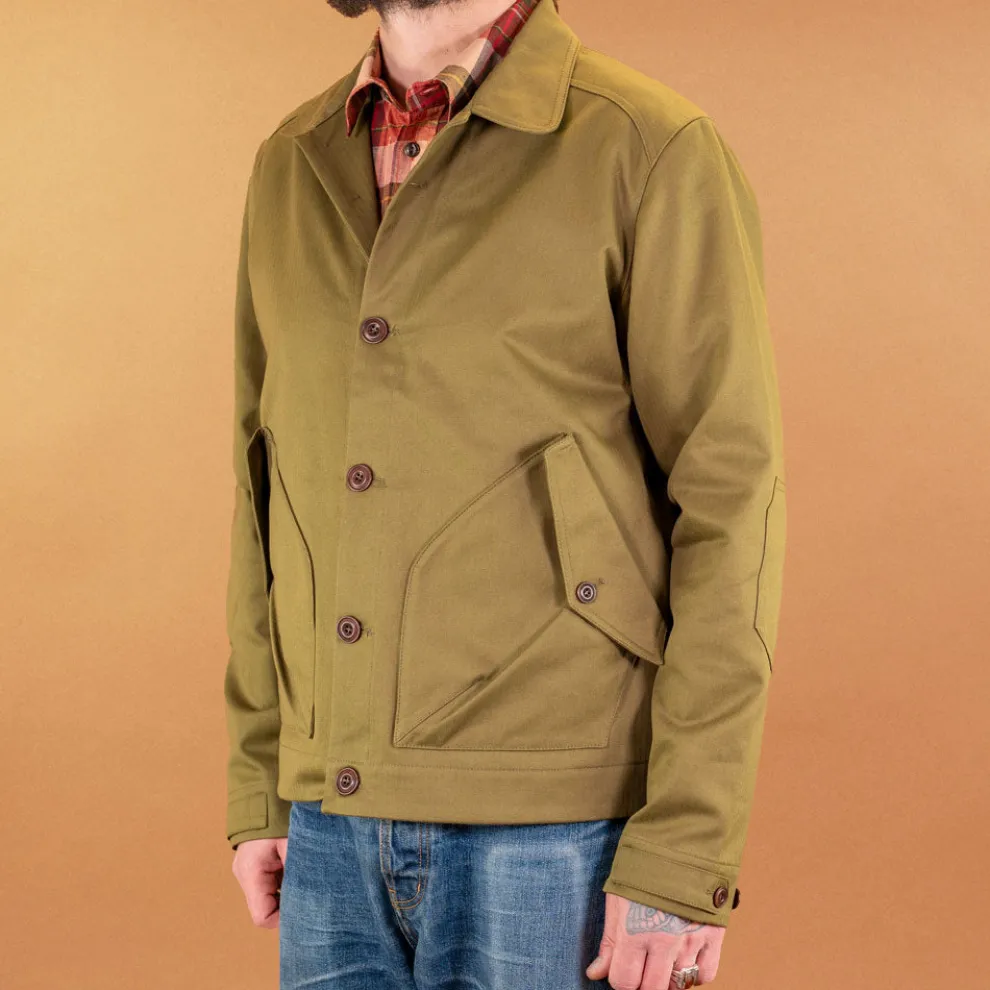 K5707 Pollux '57 Herringbone Jacket Pea