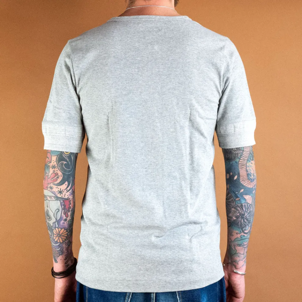 Knopfleistenhemd Kurzarm Grey Melange