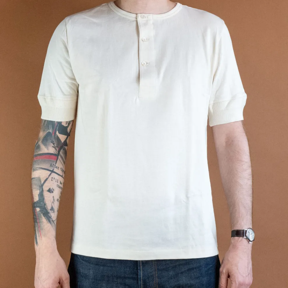 Knopfleistenhemd Kurzarm Nature