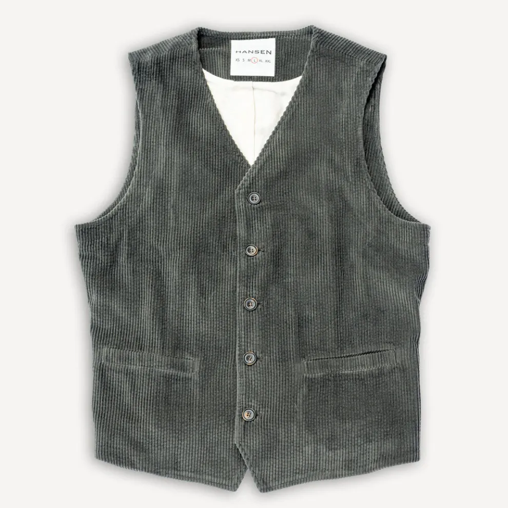 Knud Workwear Waistcoat Olive-Taupe