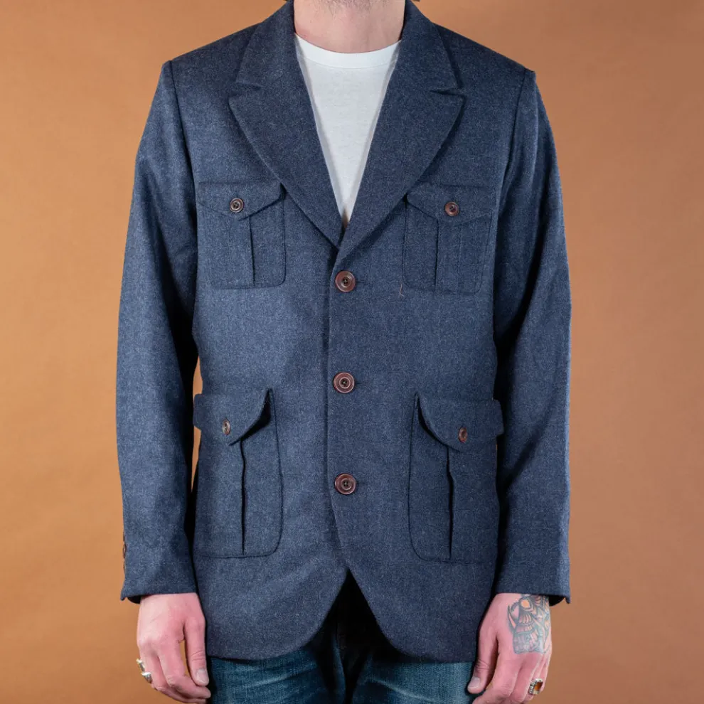 Minos Tweed Blazer K7401 Navy