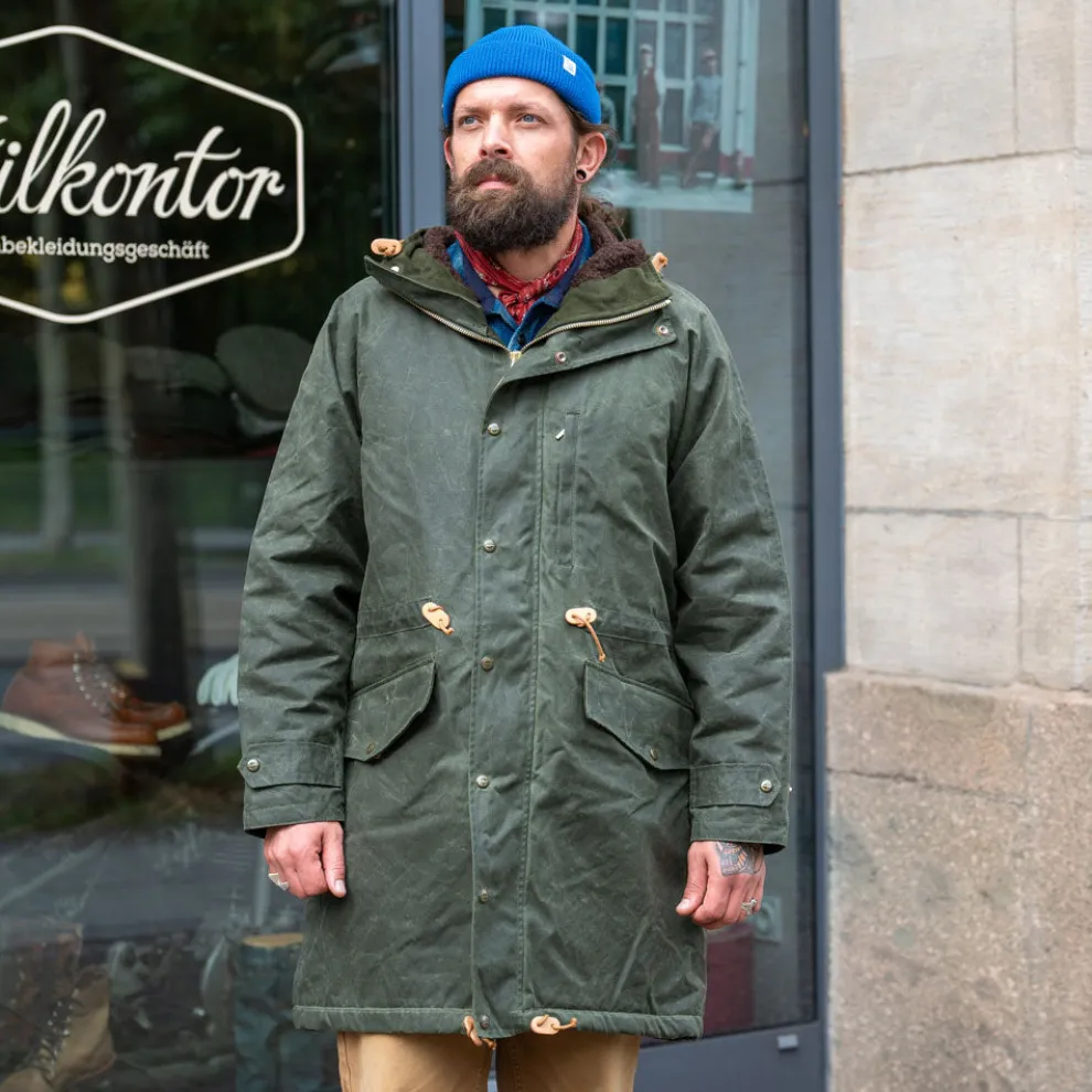 Mountain Parka Waxed Dark Green