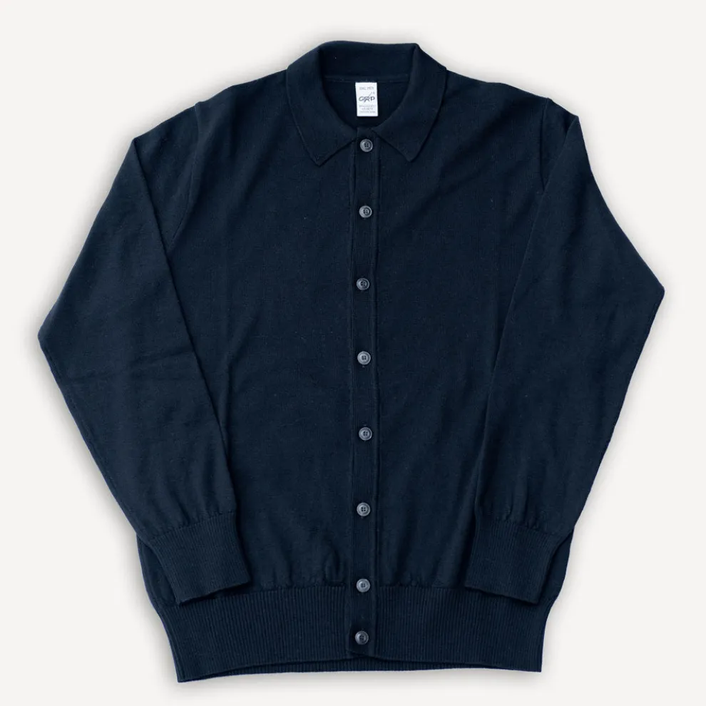 Open Polo Longsleeve Black