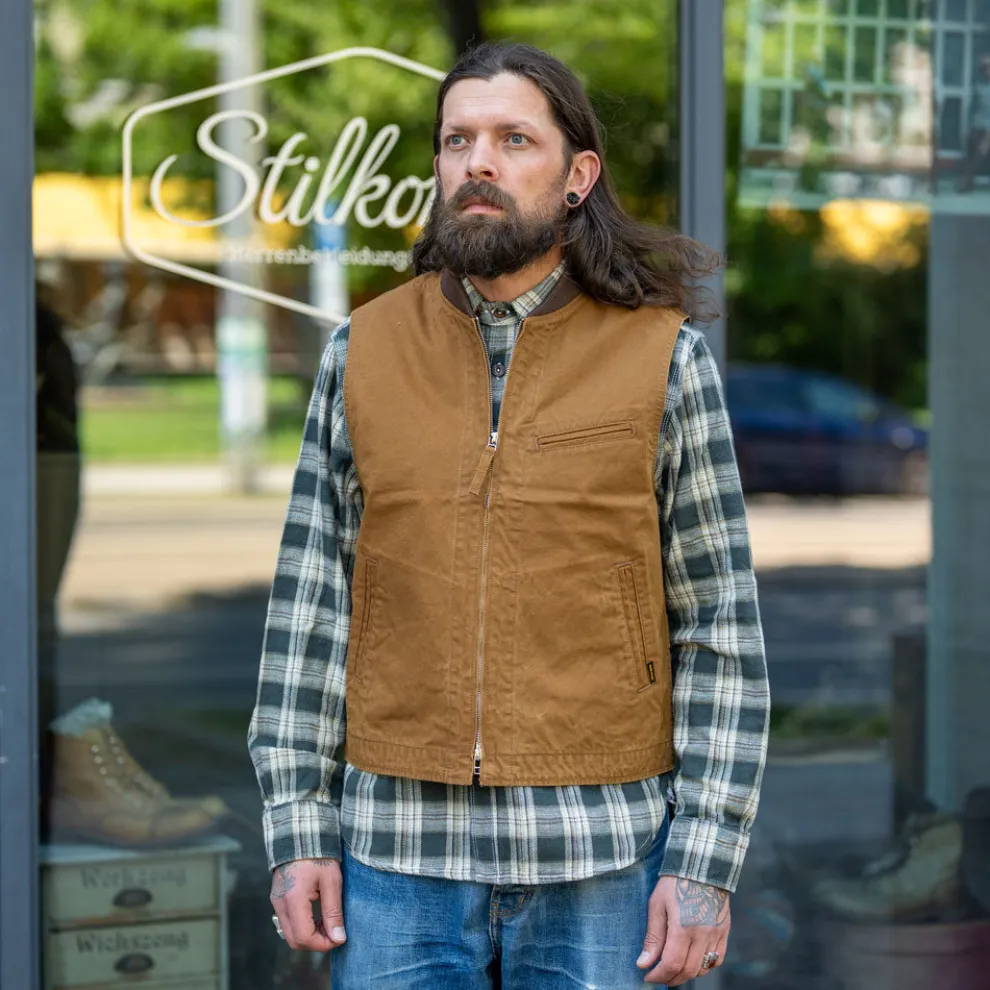 9oz. Canvas Work Vest IHV-49 Brown