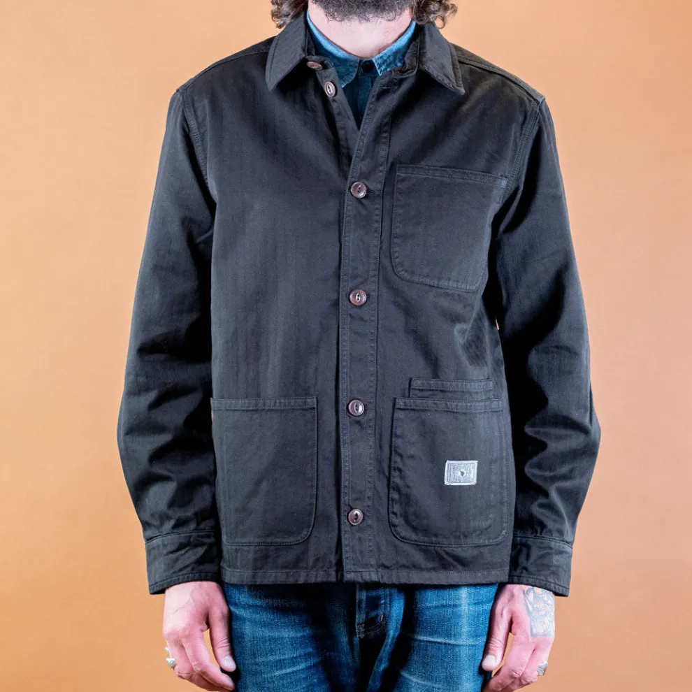 P41 Utility Jacket Herringbone Black