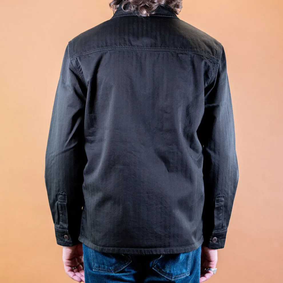 P41 Utility Jacket Herringbone Black