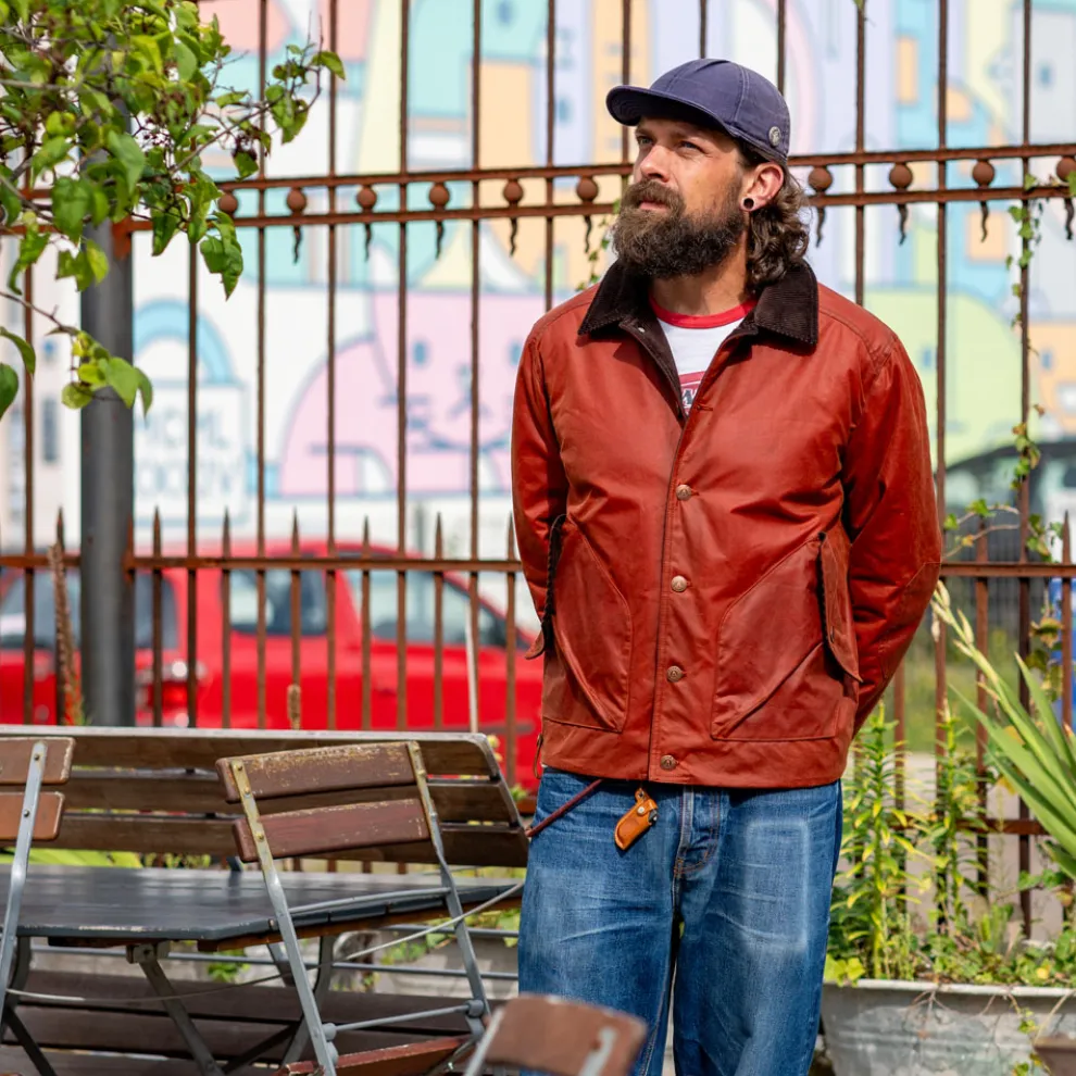 Pollux Waxed Cotton Jacket K6109 Brick Red