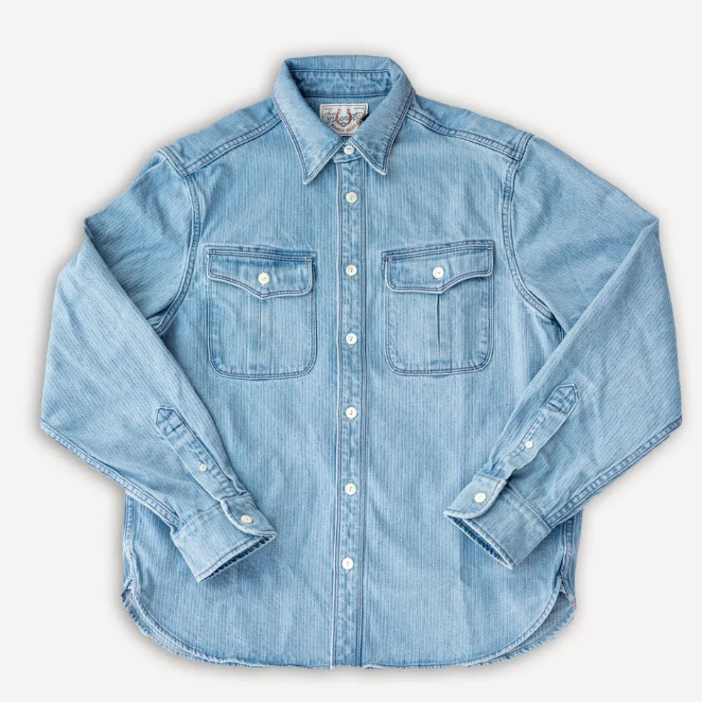 Rancho Shirt Bleach Indigo Cord