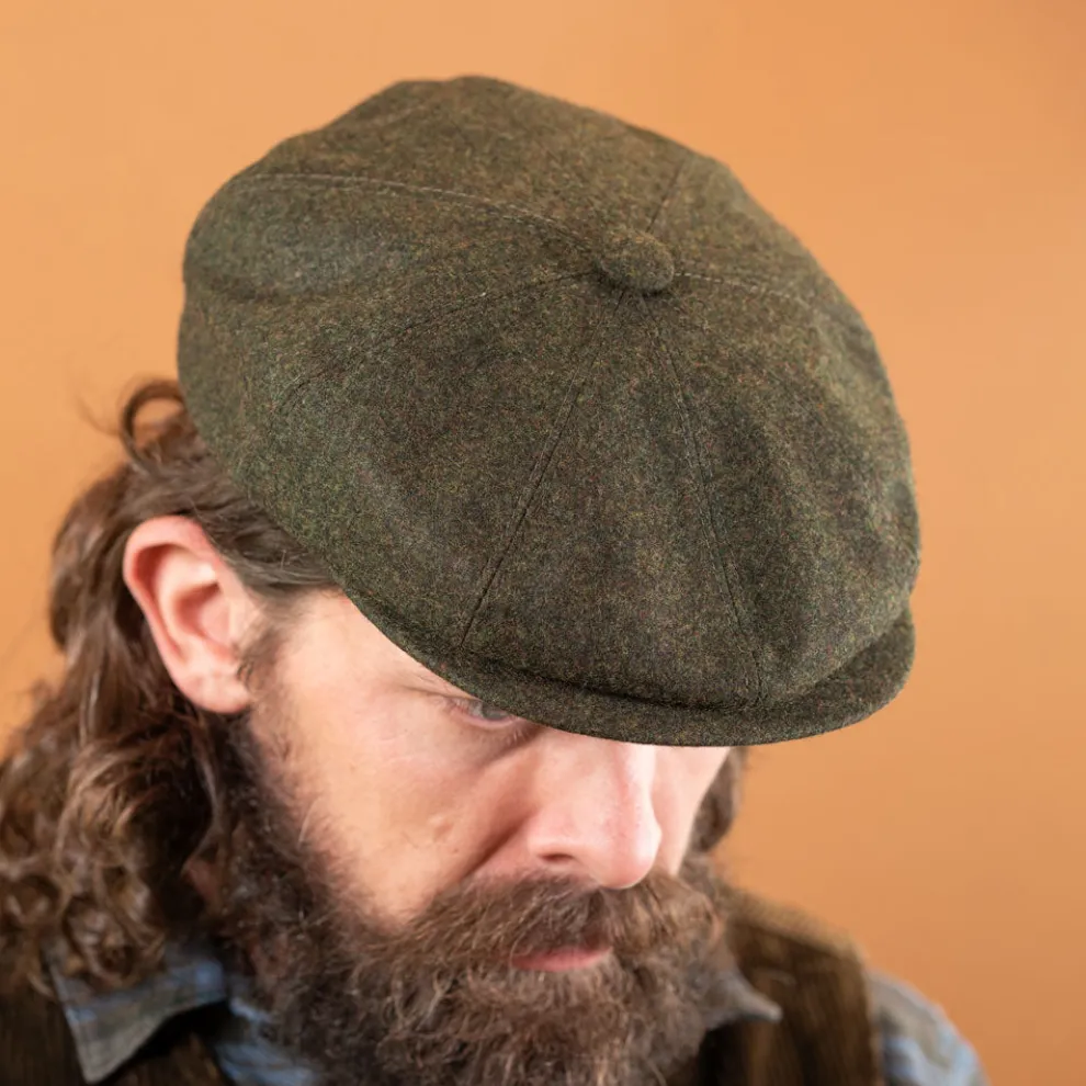 Schiebermütze Wool schmal Green