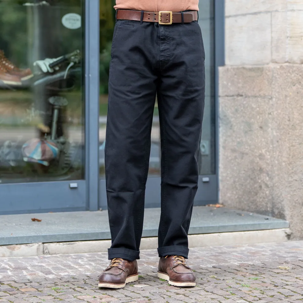 Service Chino Garage Cotton Black