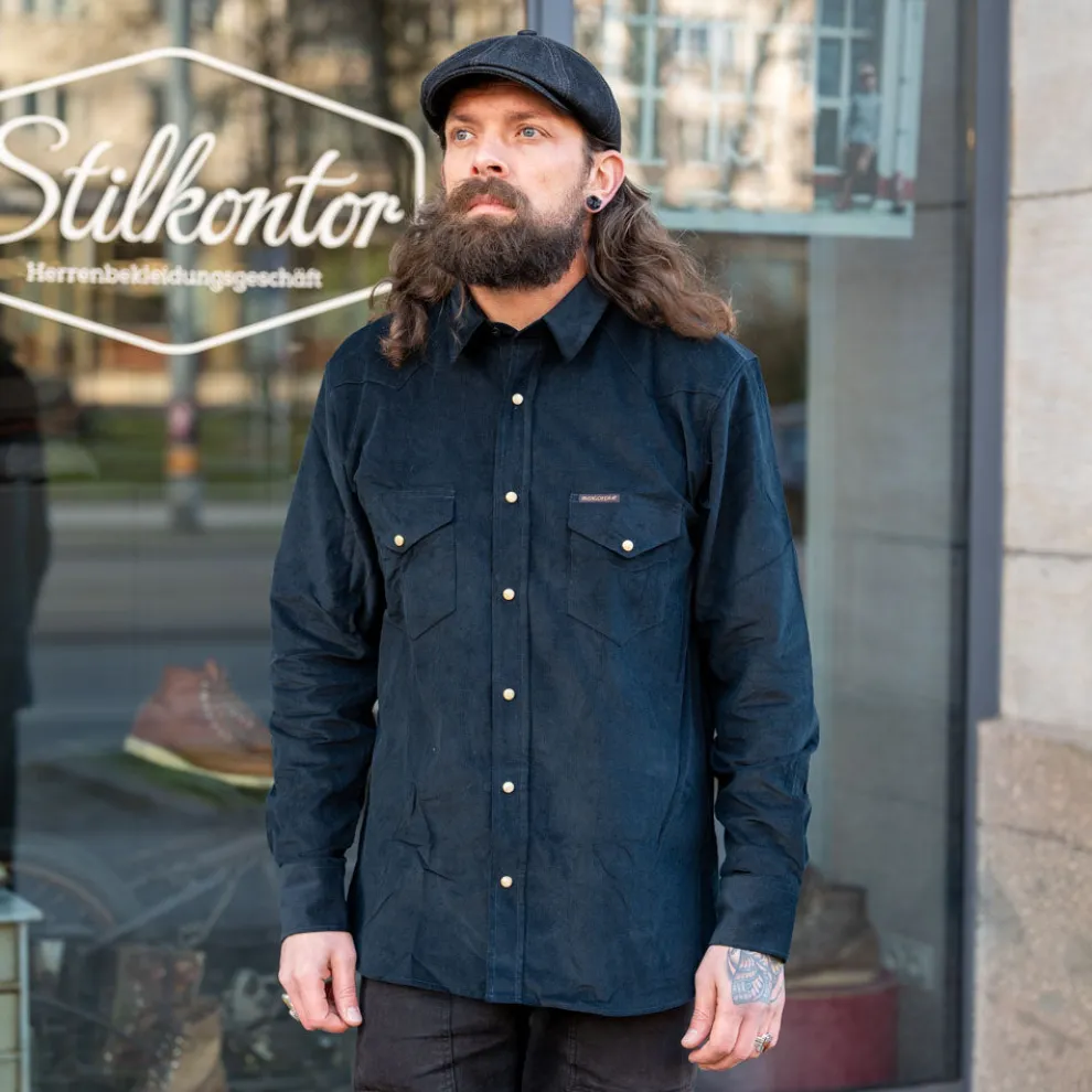 Sideras Shirt Corduroy Navy