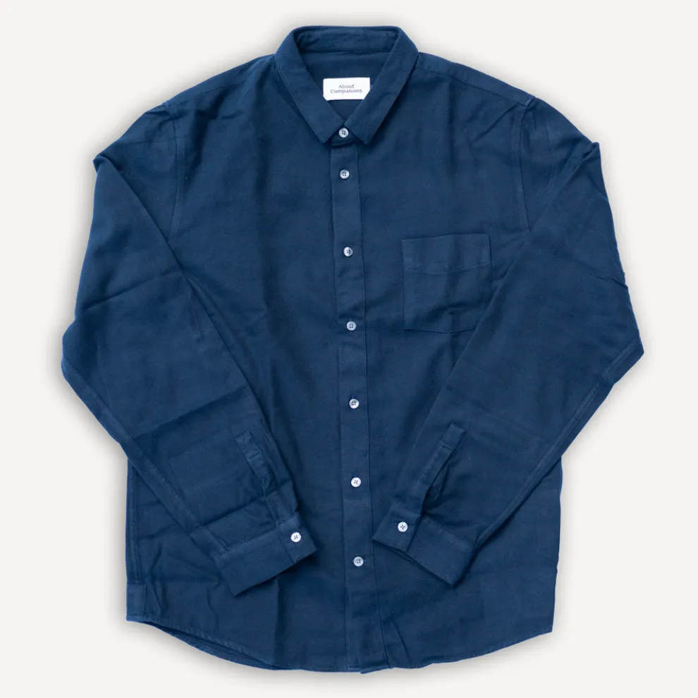 Simon Shirt Eco Flannel Deep Sea