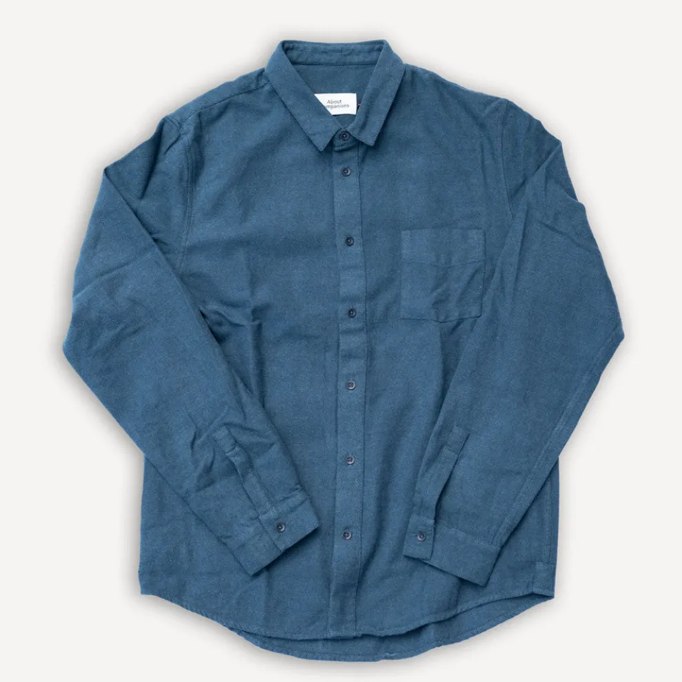 Simon Shirt Eco Flannel Ocean