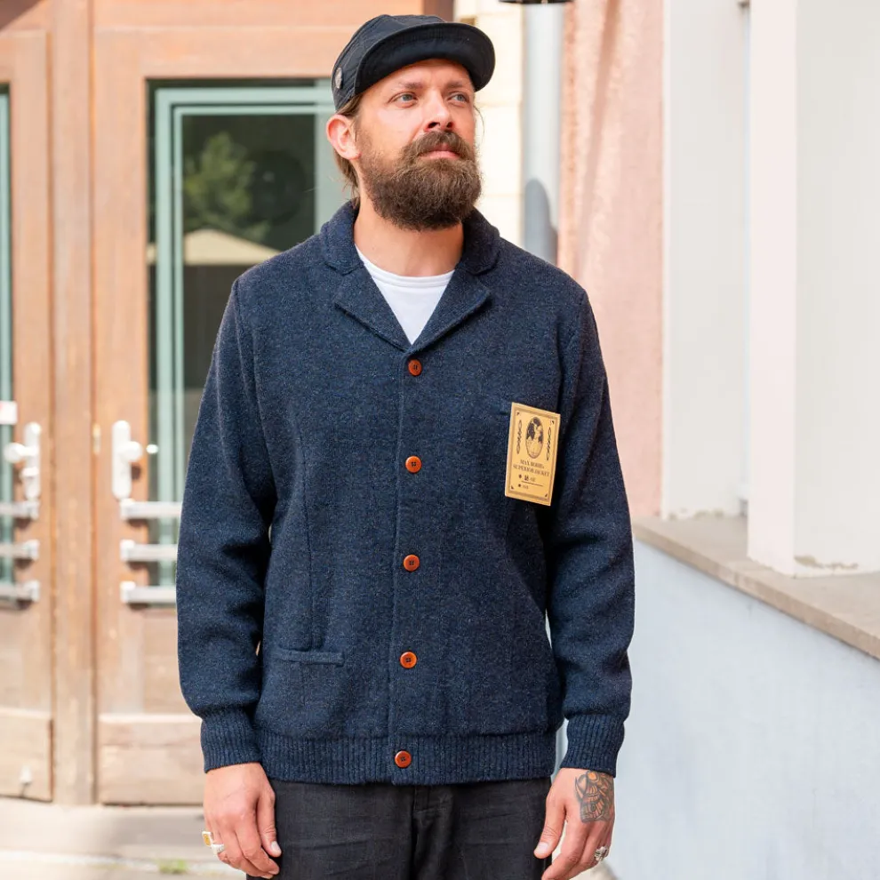 Strickjacke Max 3 18 Oz. Blue