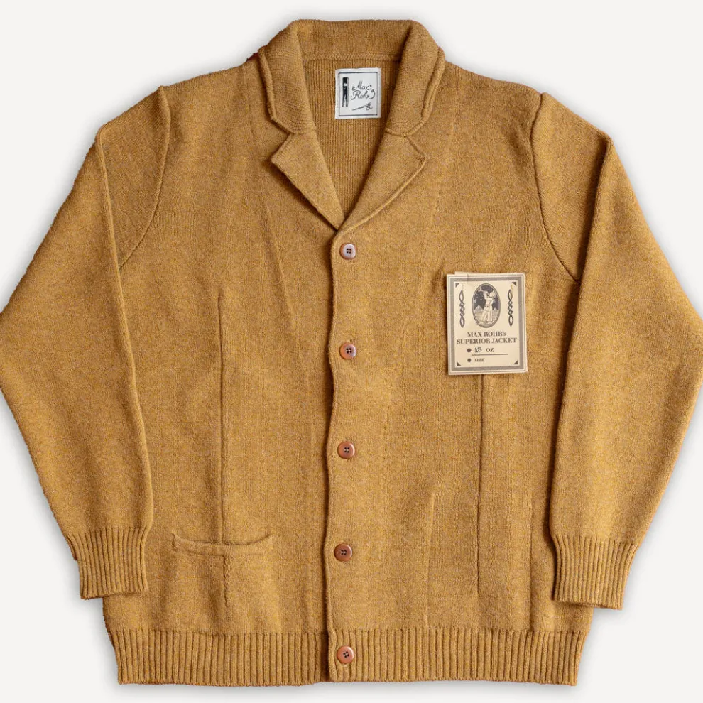 Strickjacke Max 3 18 Oz. Ocker