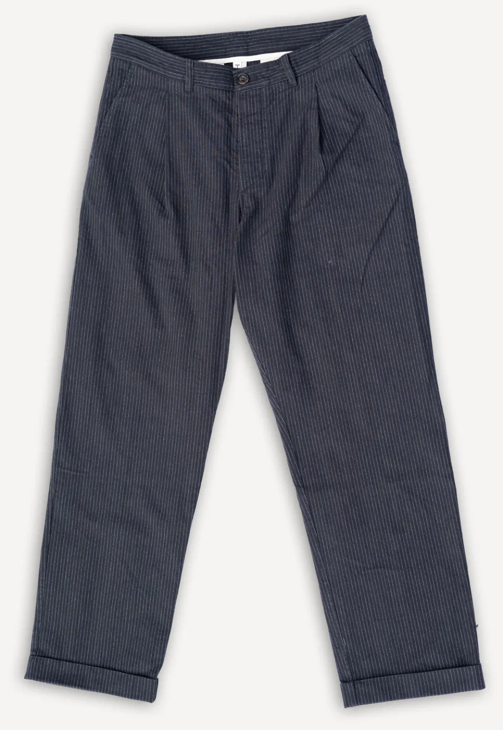 Sune Pleated Wide Cut Trousers Black Pin