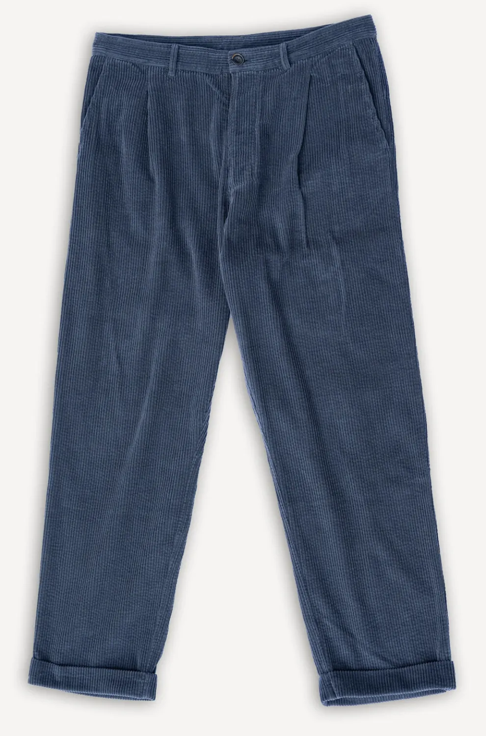 Sune Pleated Wide Cut Trousers Dusty Navy