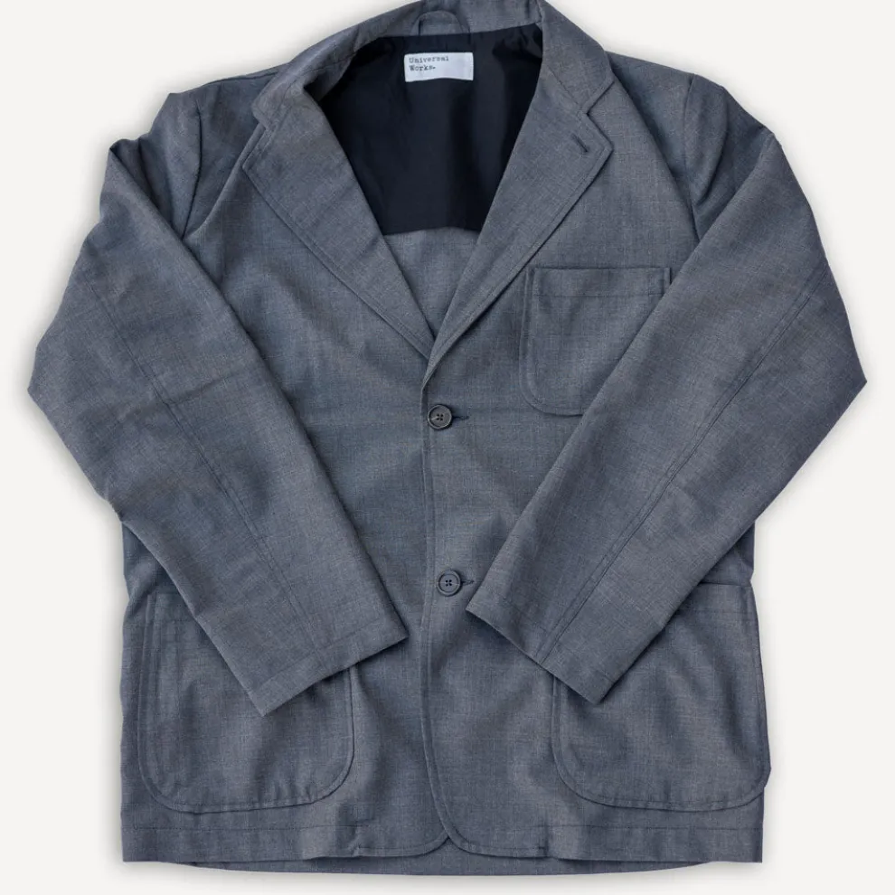 Two Button Jacket Tropical Suiting Grey