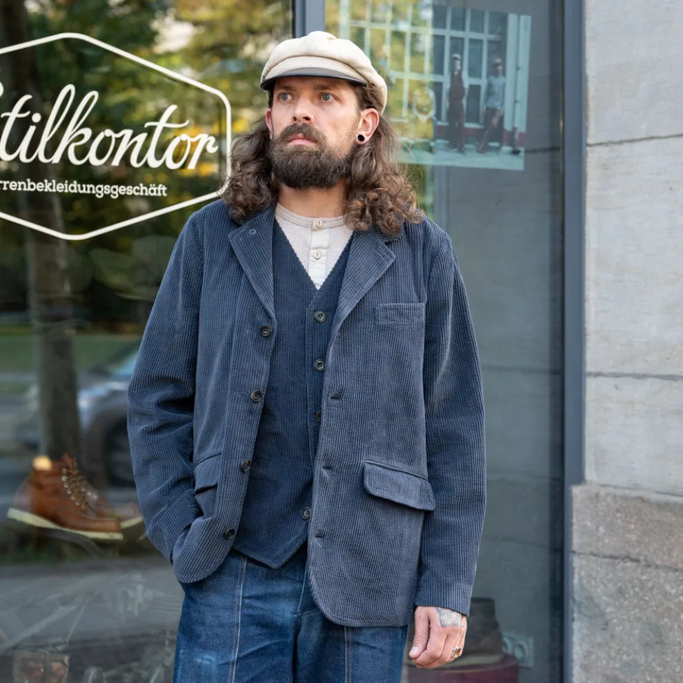 Vincent Casual Blazer Jacket Dusty Navy