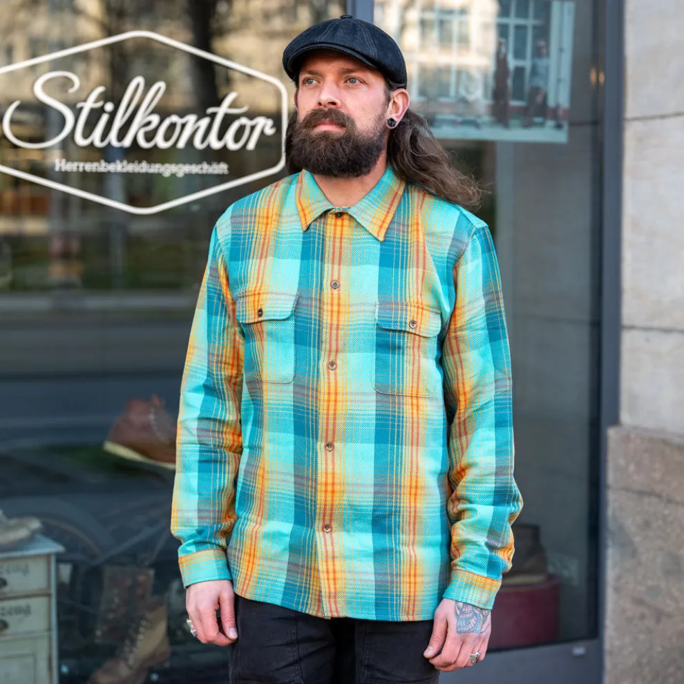 Webster Shirt Twill Check Blue/Beige/Red