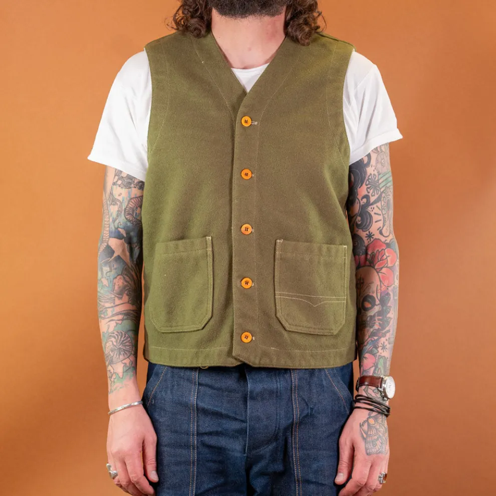 Wool Vest Green